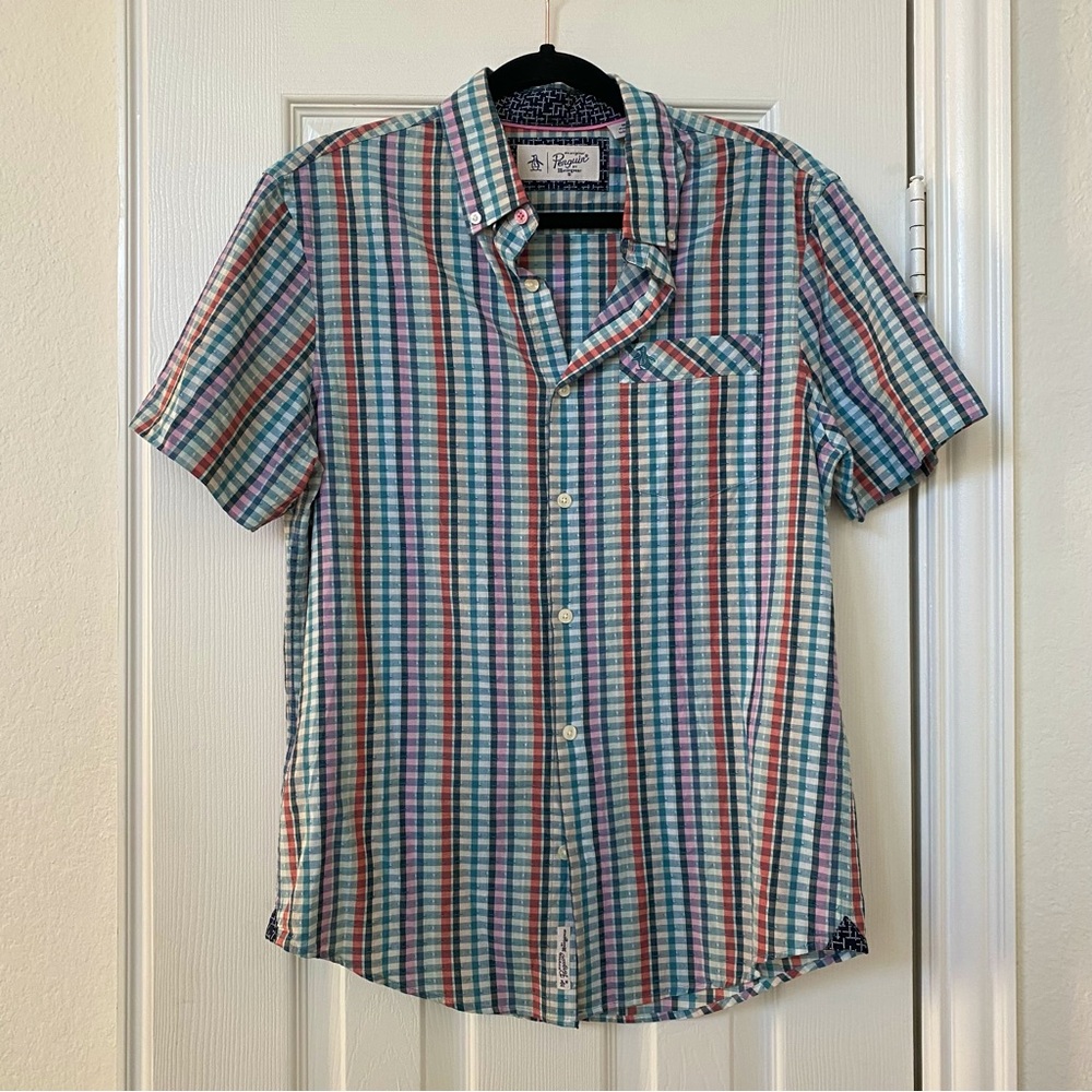 Original Penguin by Musingwear cotton short sleeve button down shirt M